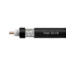 Кабель Titan 5D-FB PVC/CCA, 50 Ом, черный